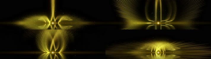 4k抽象粒子喷泉舞美金色