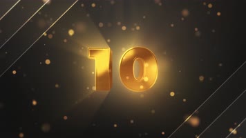 黄金色倒计时数字开场年会 黄金色倒计时数字开场年会