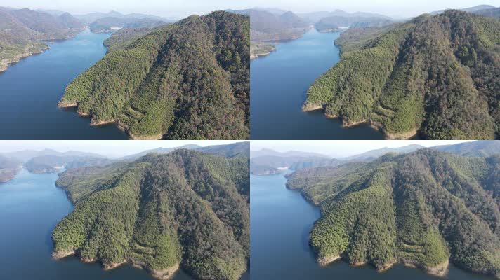 航拍安徽宣城的青龙湾山水