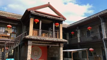 实拍闯关东民国风格影视基地