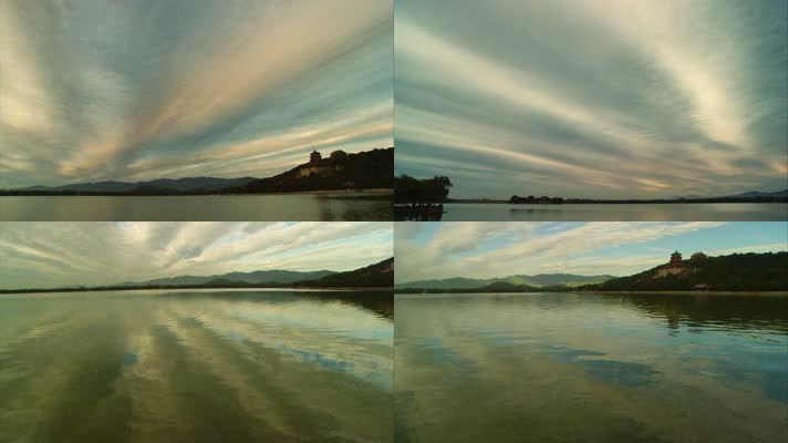 秋天颐和园昆明湖上空的云