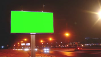 路口指示牌绿屏模板
