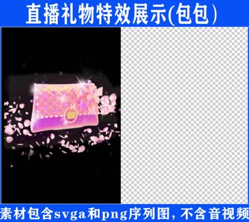 直播特效包包svga特效素材