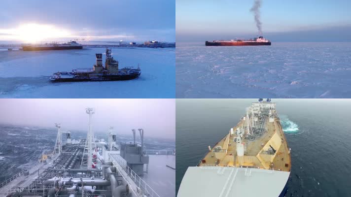 俄罗斯天然气运输船从北极出发驶向中国