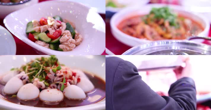 酒店宴席聚会写礼红包美食水果海味4k实拍