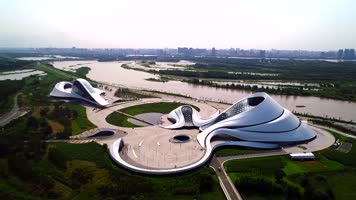 航拍哈尔滨音乐大剧院 航拍哈尔滨音乐大剧院