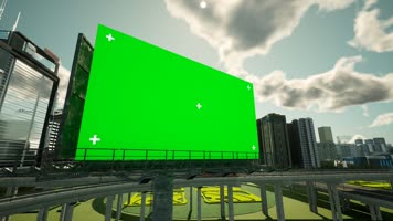 三维动画现代都市城市高楼大厦景观