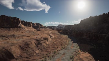 三维动画荒漠峡谷地貌风光