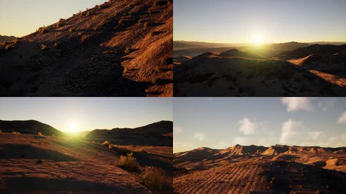 三维动画荒漠峡谷地貌风光