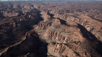 三维动画荒漠峡谷地貌风光