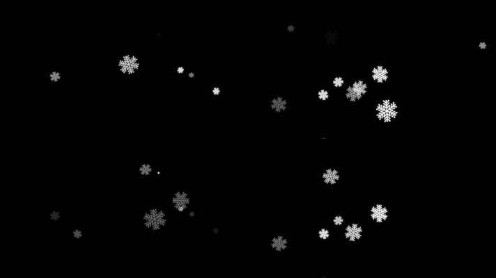 雪花动态装饰元素视频