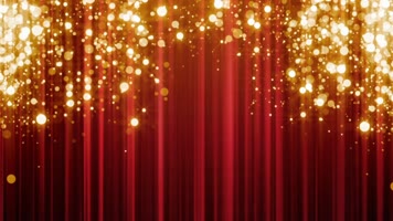 循环金色粒子红色幕布背景素材