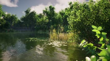 三维动画郊野公园园林风光