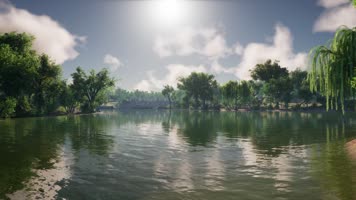 三维动画郊野公园园林风光