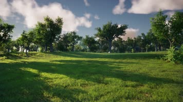 三维动画郊野公园园林风光 