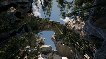 三维动画公园自然山水风光