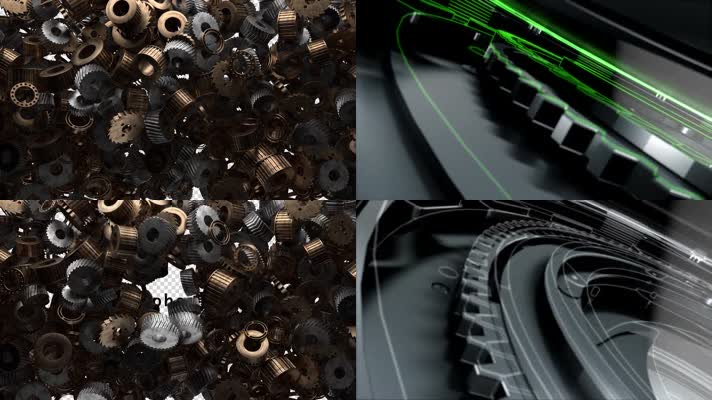 工业制造齿轮零件带通道