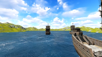 古代帆船木船官船动画