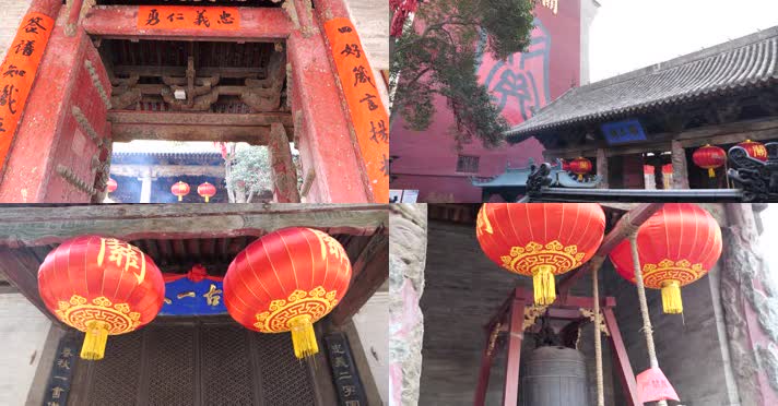 庙宇-祈福-旅游-古建筑-大红灯笼高高挂