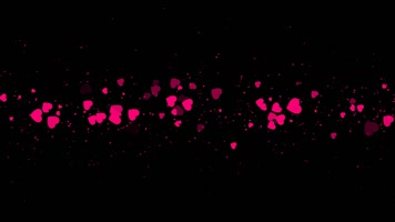 爱心粒子前景装饰视频素材带通道