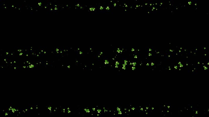 三叶草遮罩边框前景装饰视频带通道