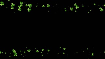 三叶草遮罩边框前景装饰视频带通道