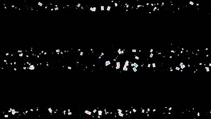 麻将遮罩边框前景装饰视频带通道