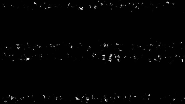 乱码符号遮罩边框前景装饰视频带通道 