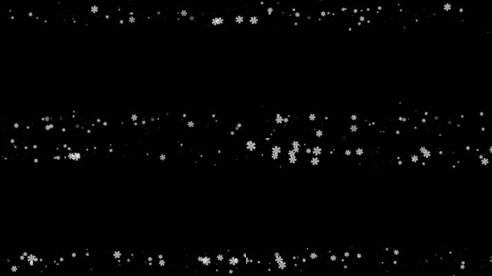 雪花遮罩边框前景装饰视频带通道 