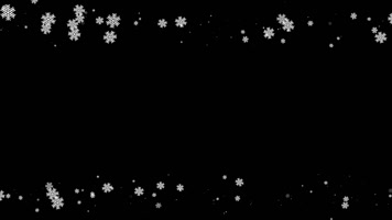 雪花遮罩边框前景装饰视频带通道 