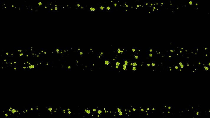 四叶草遮罩边框前景装饰视频带通道