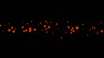 枫叶粒子前景装饰视频素材带通道