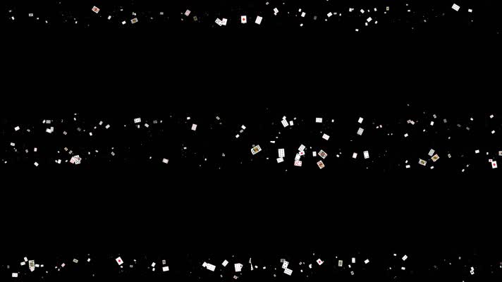 扑克牌遮罩边框前景装饰视频带通道