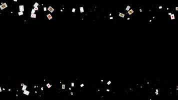 扑克牌遮罩边框前景装饰视频带通道