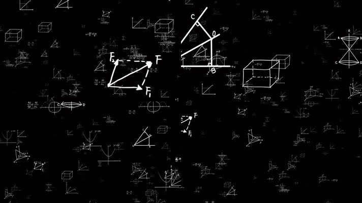 数学图形几何图形粒子视频