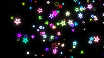 彩色霓虹星星粒子视频带通道