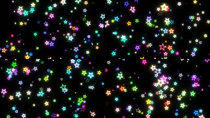 彩色霓虹星星粒子背景视频