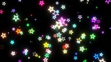 彩色霓虹星星粒子背景视频