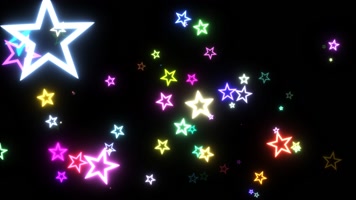 彩色霓虹星星粒子冲屏带通道