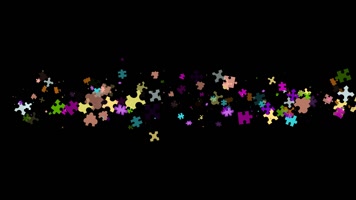 拼图玩具闪烁特效视频带通道