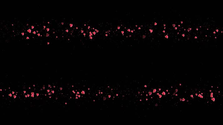 玫瑰花瓣粒子前景装饰视频素材带通道 