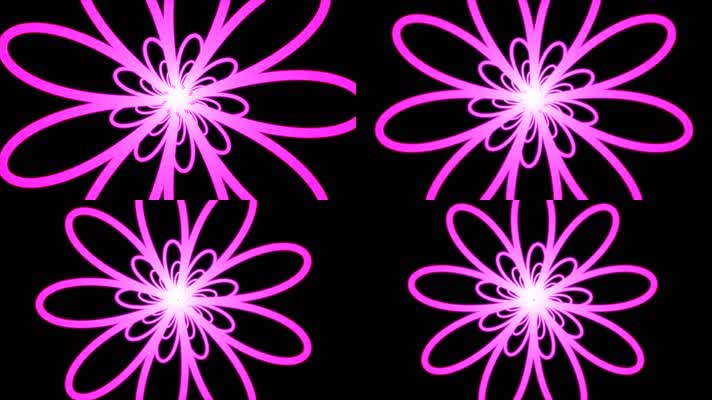 3D花瓣隧道视频带通道