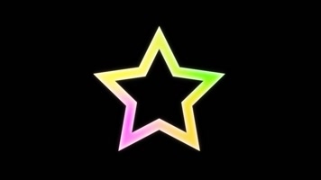 五角星缩放特效动画循环带通道