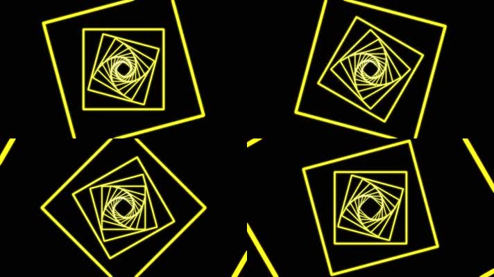 3D方形隧道视频带通道