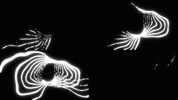 卡通线条运动转场视频