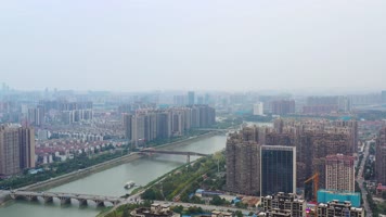 浏阳河畔房地产楼盘开发航拍2