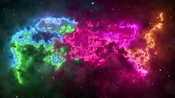 五彩梦幻星云背景视频