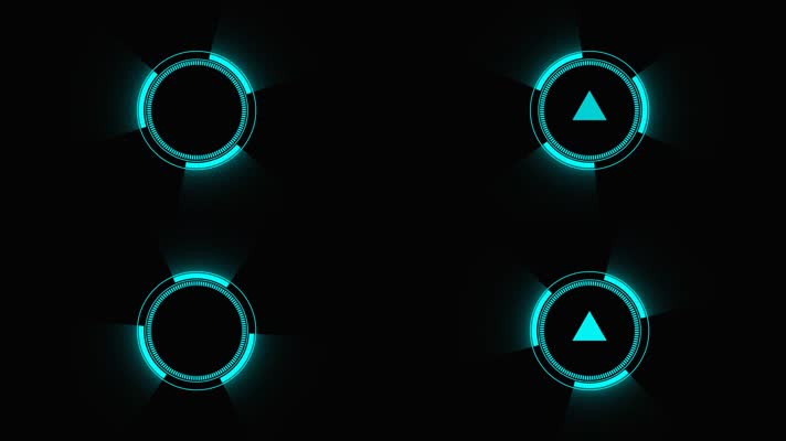 科技感UI视频HUD界面