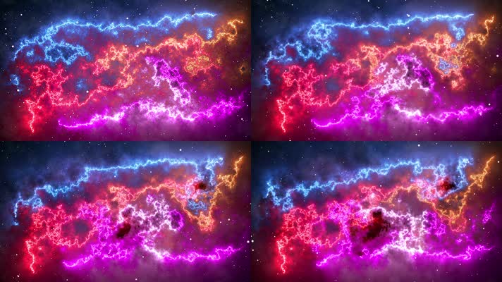 梦幻星云科幻太空场景背景视频