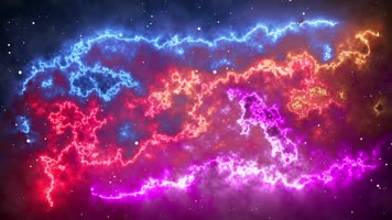 梦幻星云科幻太空场景背景视频